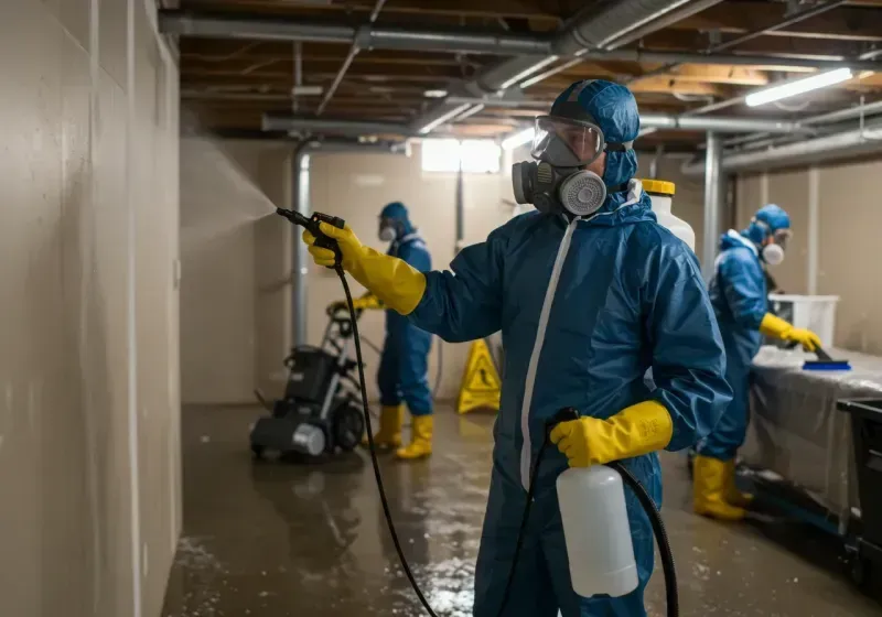 Basement Sanitization and Antimicrobial Treatment process in Fort Worth, TX